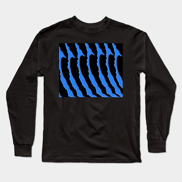 Blue and black stripped Long Sleeve T-Shirt by Samuelproductions19